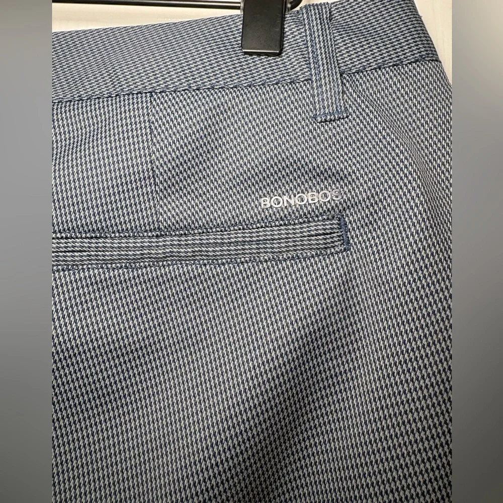 Bonobos Golf Shorts Mens 33 Blue Gray Herringbone Performance 10” Inseam‎